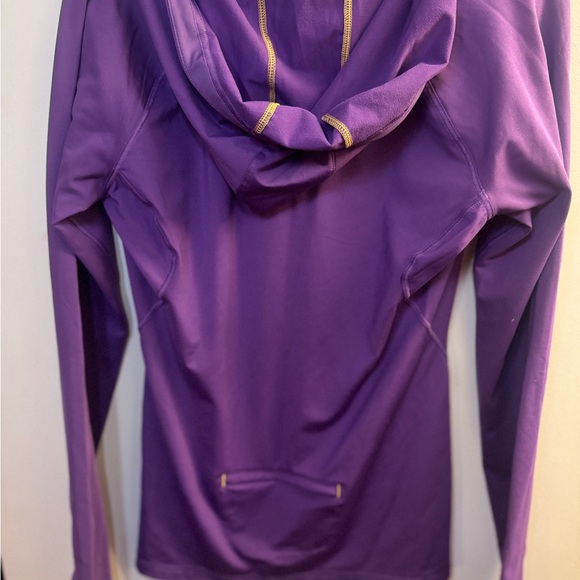 Adidas Techfit Climalite 1/4 Zip Running Hoodie - Purple/Yellow - Women’s Medium - Picture 6 of 9